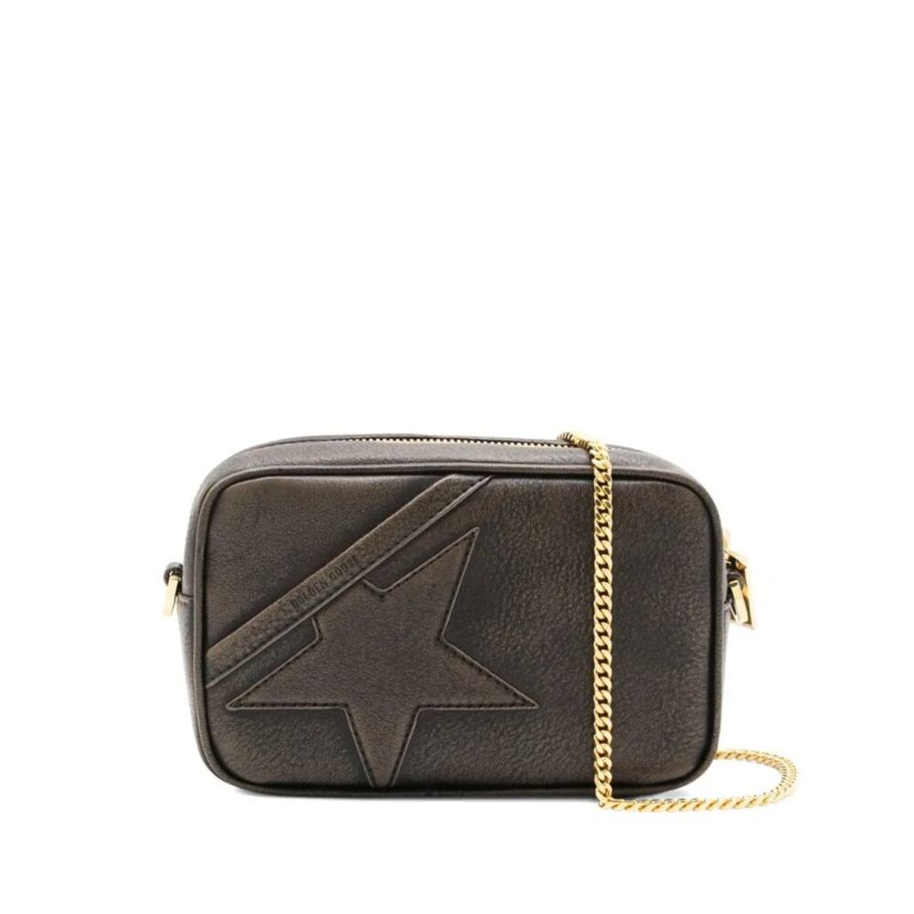 Mini Star Bag In Distressed Leather With Tone-On-Tone Star Women